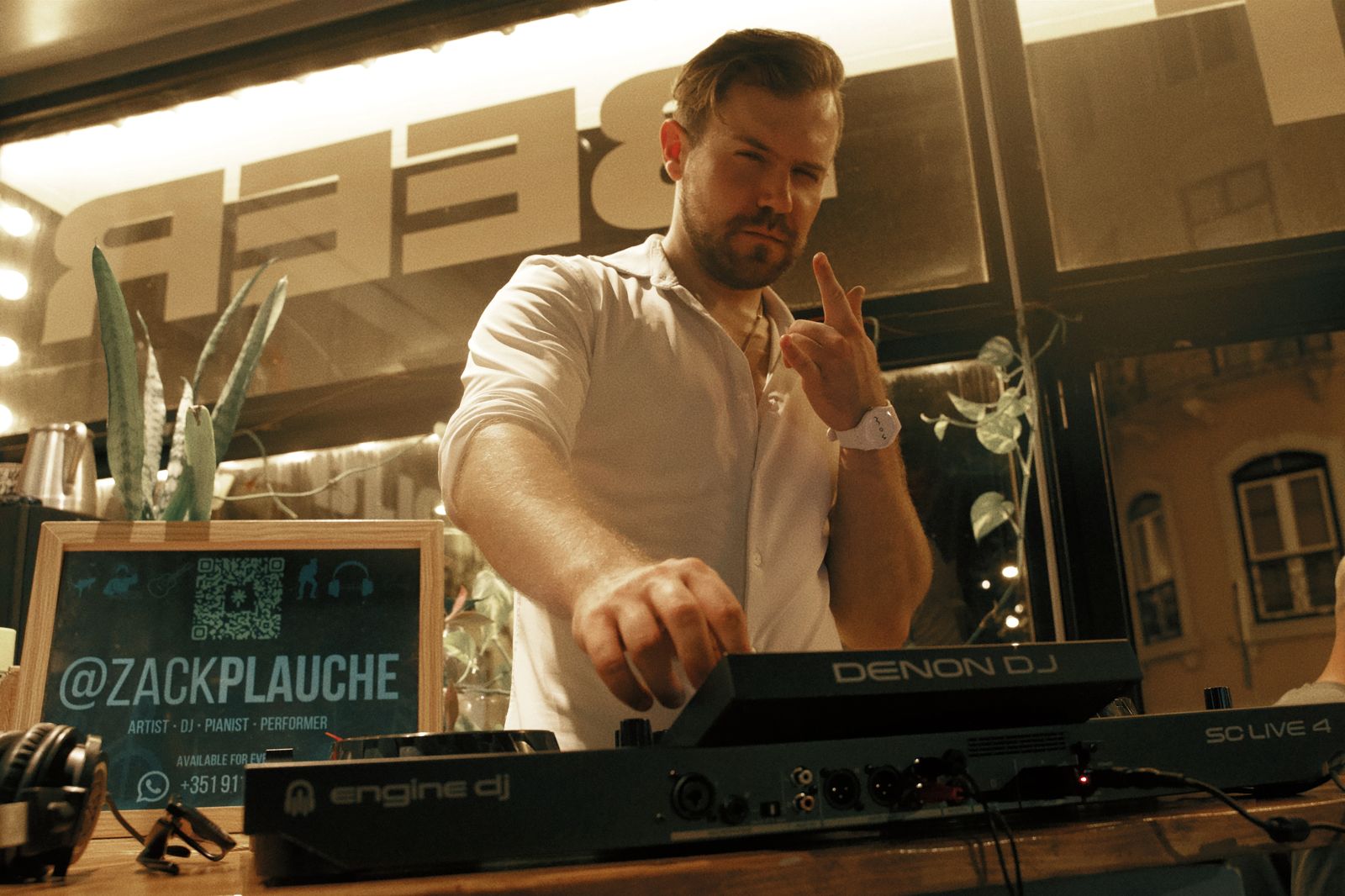 Zack working the DJ controller